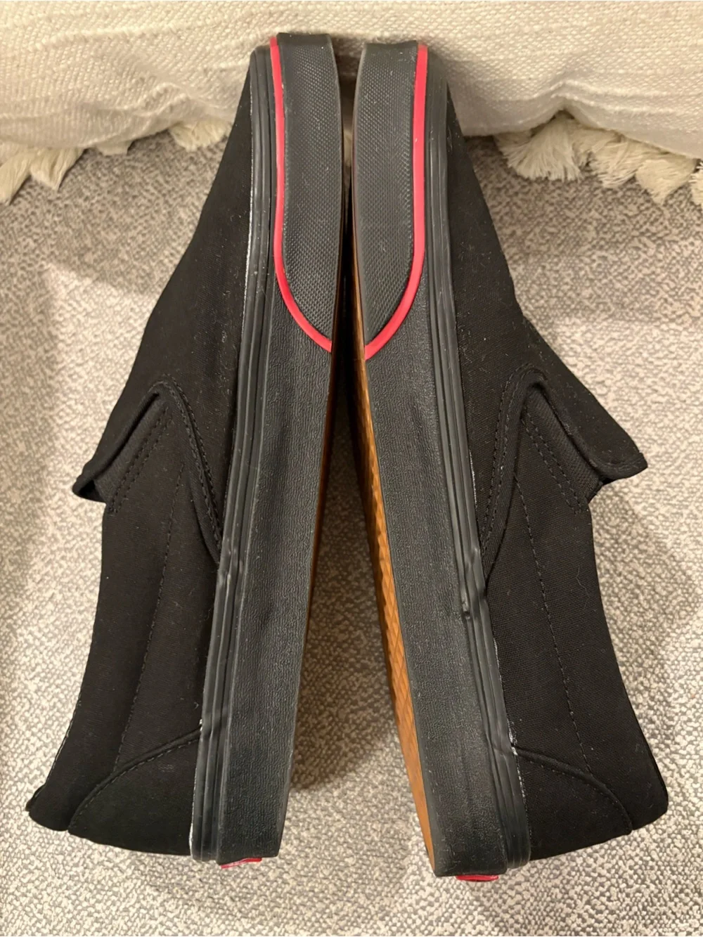 Vans Flame Wall Black Canvas Slip-On Sneaker 🔥